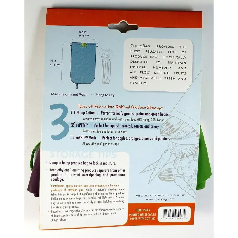COPY - ChicoBag, rePETe Produce Bag, Optimal Freshness & Storage Produce Stand